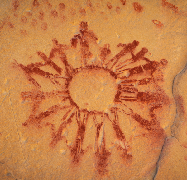 Tribal cave art